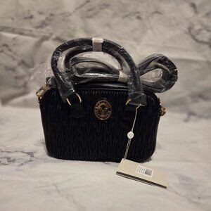 Valentino Orlandi Black Square Quilted Tote #0015